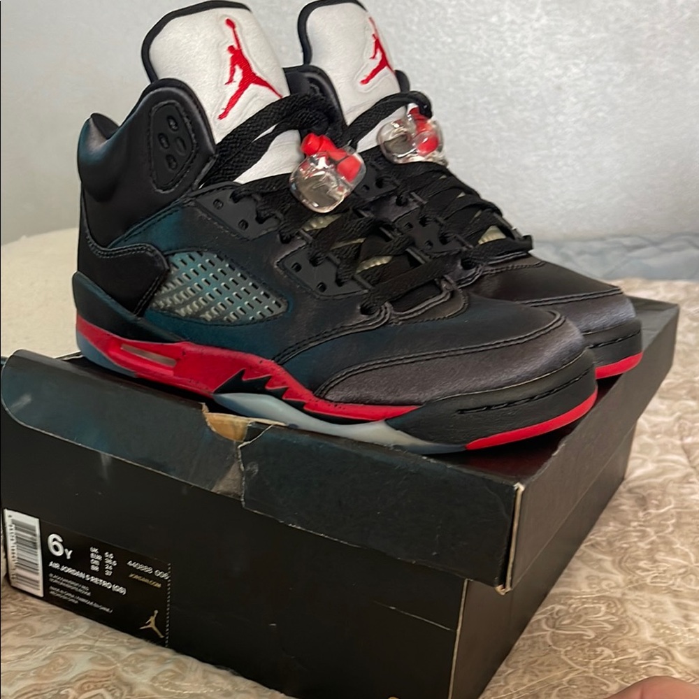 Air Jordan Black and Red Sneakers